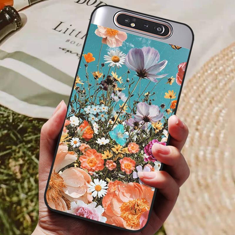 Per Samsung A80 Custodia Cover Posteriore in Silicone Custodia per Telefono Per Samsung Galaxy A80 Custodie per Galaxy A 80 A805F A805 Paraurti Morbido Funda
