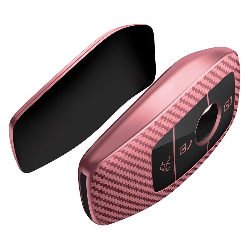 PANPHEN Benz Key Case, Benz Key Cover, Carbon Fiber, 360 Degree Full Protection, Scratch-Resistant,
