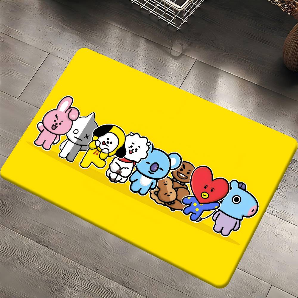 B-Bts21 Cartoon Kitchen Mat Kids Room Bedroom Decoration Balcony Anti-Slip Doormat Living Room Alfombra