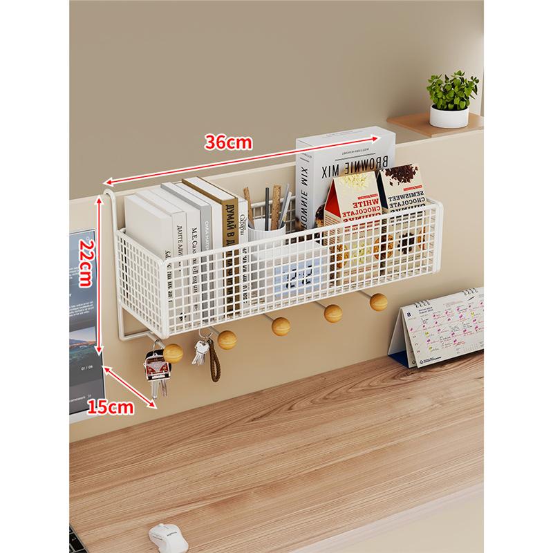 Cesto Portaoggetti da Appendere alla Scrivania Organizer Multifunzione per Cubicolo Ufficio Tavolo da Dormitorio Scaffale da Parete con Ganci