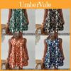 Bohemian Floral Print V Neck Sleeveless Dress With Pleats For Spring Fashion Women