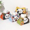 Panda Leather Tissue Box
