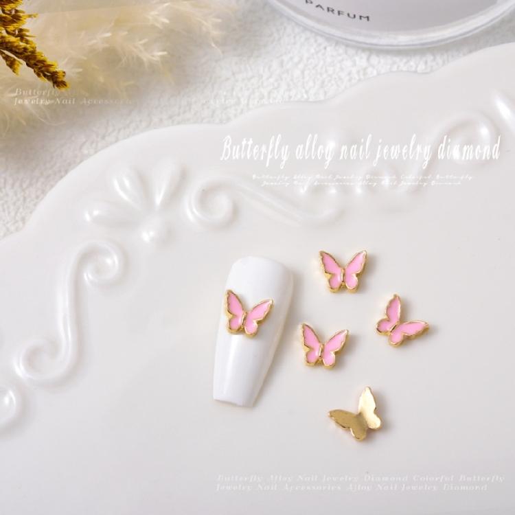 5Pieces/set Butterfly Nail Charms Butterfly Rhinestones Nail Art Decoration DIY