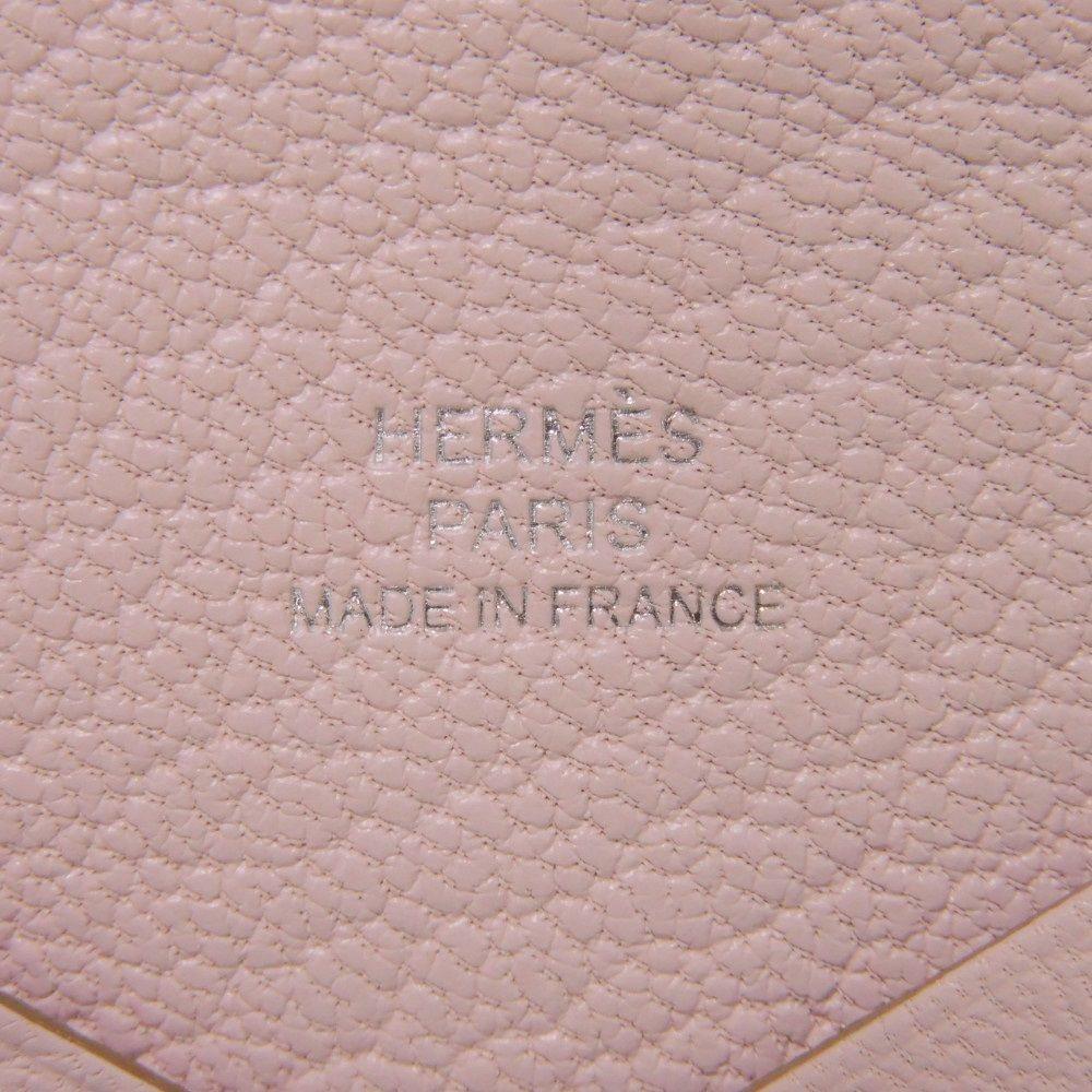 Used 9212 Calvi 7946 Chevre Mysore Goatskin Bag with Foil-stamped Logo, Pastel Light Pink, Excellent Condition 13808