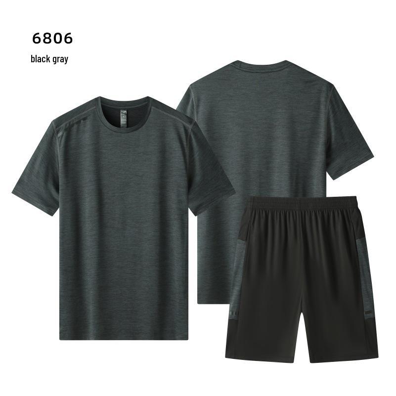 Unisex Quick-Dry Sports Set: Short Sleeve T-Shirt for Running, Basketball, and Casual Wear