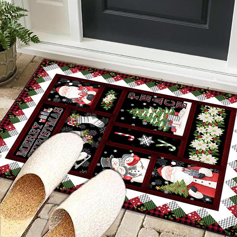 Christmas Vintage Truck Office Rug Chair Mat, Game Carpet, Suitable for Front Door, Bedroom, Living Room, Desk, Holiday Gift