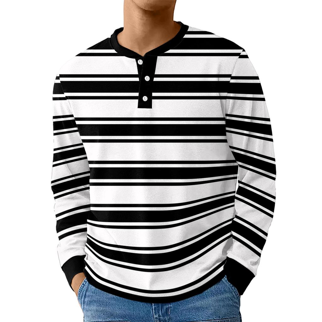 Men's Casual Oversized Button-Down Shirt With Long Sleeves