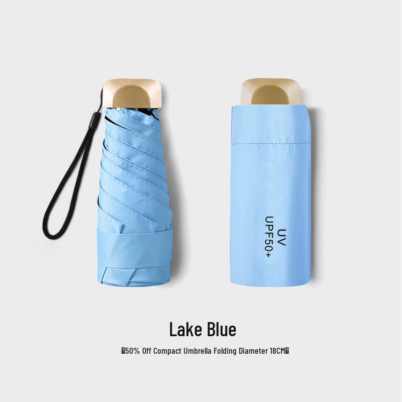 50% Off: Ultra-Light Mini Capsule Umbrella - 6 Ribs, UV Protection, for Sunny & Rainy Days, Women's Pocket Size