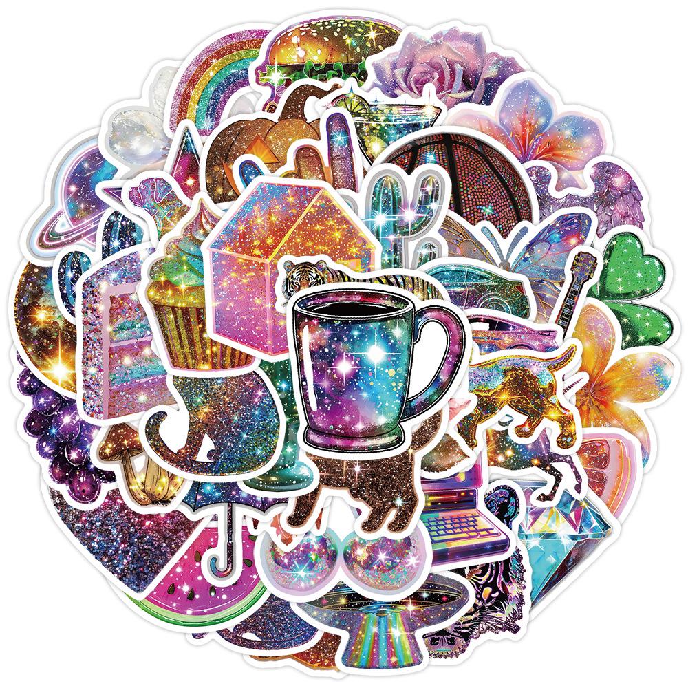 Teacup Series Waterproof Doodle Stickers - 50/100 Sheets for Water Bottles & Laptops