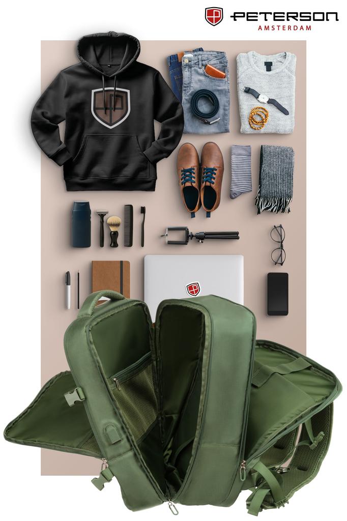PTN 24421-5111 Green Travel Backpack