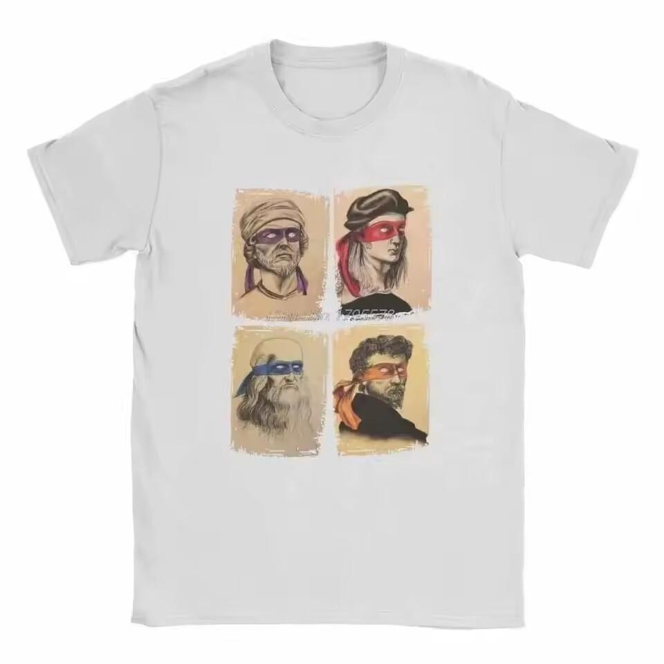 Science Turtles T Shirt Cotton High Quality Teen Pastel Gothic 2000s T Shirt Classic Digital Pastel Breathable Colorful Graphic