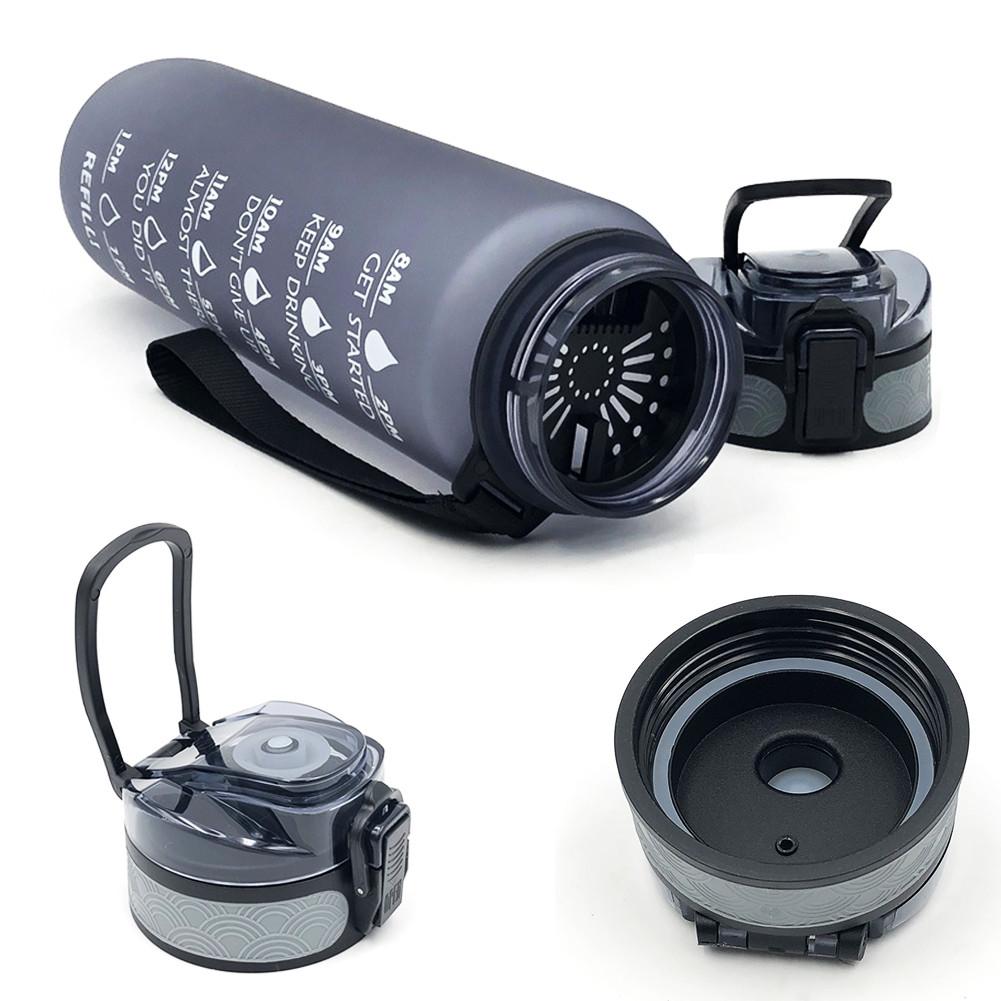Sport Water Bottle with Time Marker Leakproof Bottle Frosted Water Bottle Space Cup