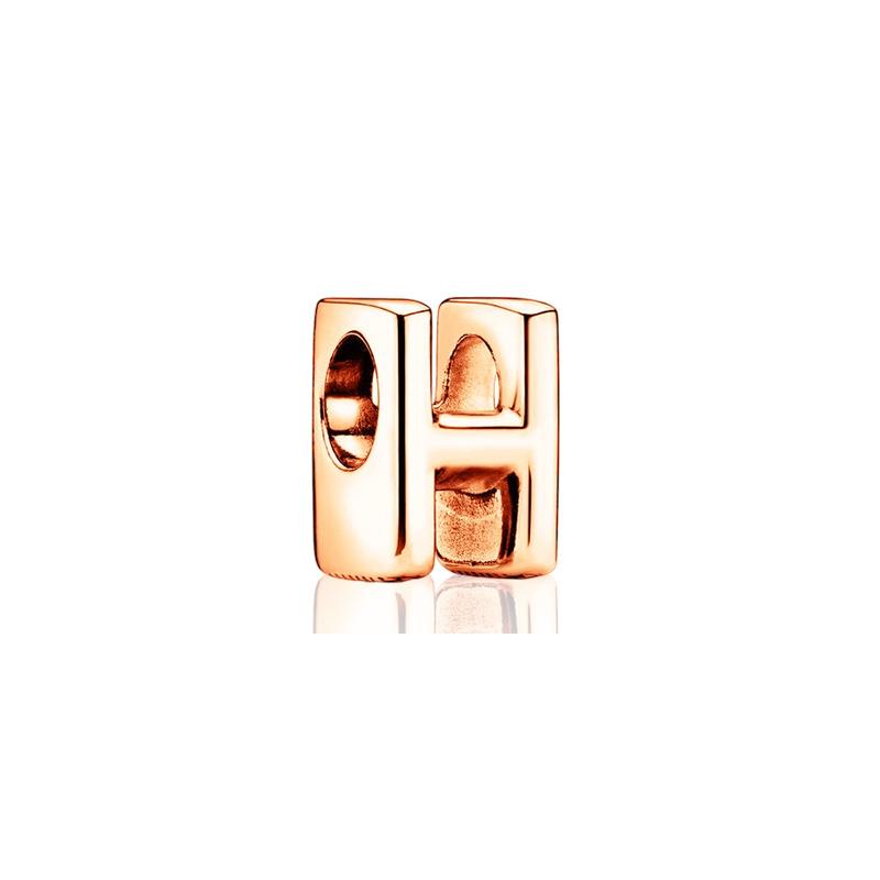 Sparking Rose Gold Plated 26AZ Letter Charm Bead Charms Dangle Compatible With copper Authentic Snake Bracelets Necklaces Bead Charms Ideal For Diy J