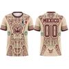 Maglietta da Calcio Uomo Stile Messicano con Grafica Giaguaro Estate Traspirante Bandiera Messicana Stampa 3D Maglia Unisex Casual Streetwear Top