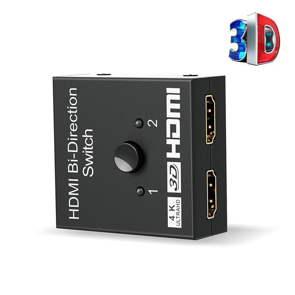 4K HDMI Switcher: Dual-Input, Single-Output HD Audio/Video Converter