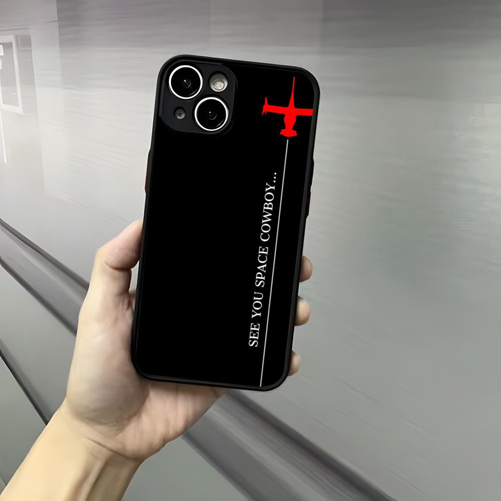Anime Cool C-Cowboy B-Bebop Ins Phone Case For Iphone 17 16 15 14 13 12 Pro Max Xr Air Plus Skin Feel Black Hard Shell Cover