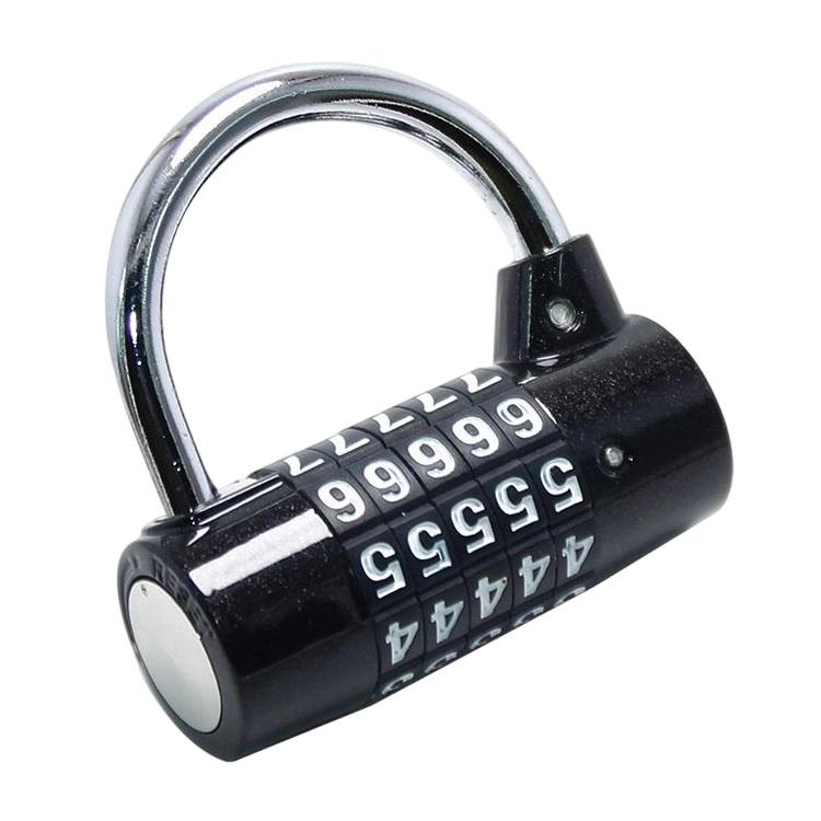 5 Digit Zinc Alloy Combination Padlock High Security U Shape Wide Shackle Design Waterproof Anti-Theft Lock for Gym Locker
