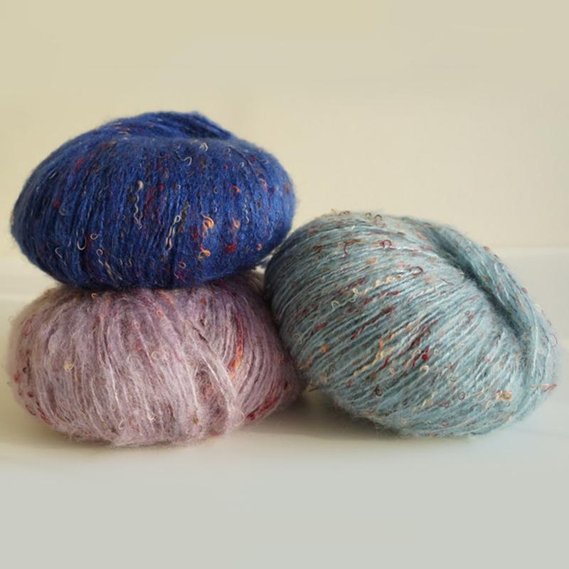 50g/ball Mohair Yarn Gradient Plush Soft Warm Baby Wool Crochet Yarn Thread for Hand Knitting Sweater Scarf Hat DIY Material