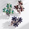 Fashion Minimalist Rhinestone Crystal Flower Brooch For Women Clothing Jewelry Accessries