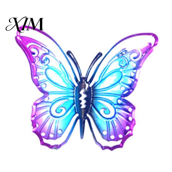 Colorful Iron Butterfly Sculptures Metal Wall Decorations, Garden Art Sculpture, Decorative Pieces Weatherproof Hanging Decor for Patio Fence
