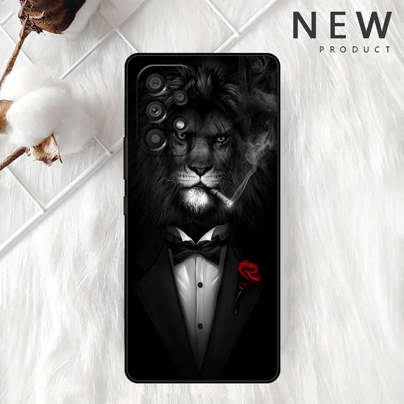 Wolf Löwe Tier Hülle Für Samsung Galaxy A54 A52 A14 5G A53 A12 A13 A71 A23 A34 A33 A21s Handyhülle
