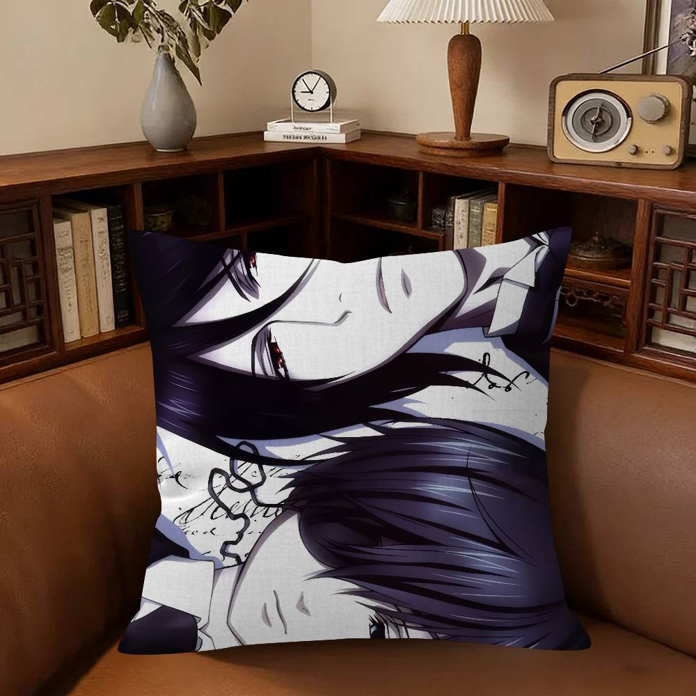 Anime B-Black B-Butler Cushion Pillow Cushion Cover Pillowcase Living Room Sofa Home Decor
