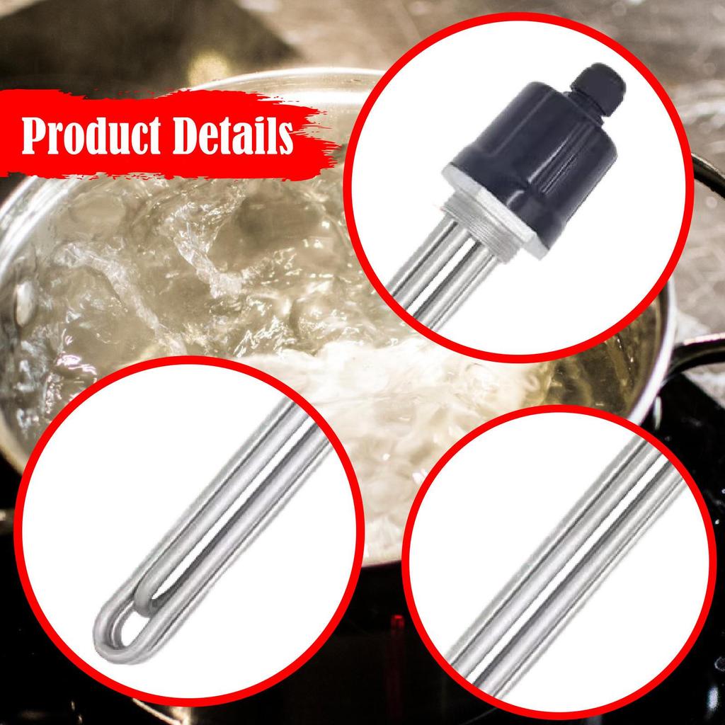 Submersible Heater Element Dn32 Immersion for Washbasins Travel 19cm 3KW