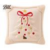 Decorative Throw Pillows for Couch Christmas Plush Pillowcase, 3D Embroidered Design Soft Pillow Holiday Living Room Decor Cover, Cushion Cover