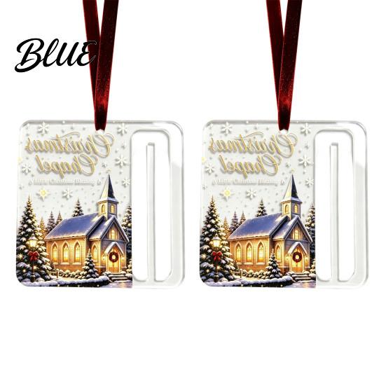 Christmas Tree Decorations Decor with Ornament Acrylic Gift Holder 2Pcs Cash Money Hanging Unique Holiday