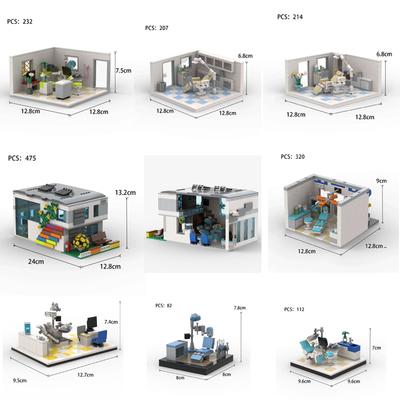 MOC Creative Building Blocks Dental Clinic Small Scene Architectural Model Puzzle Children's Toy