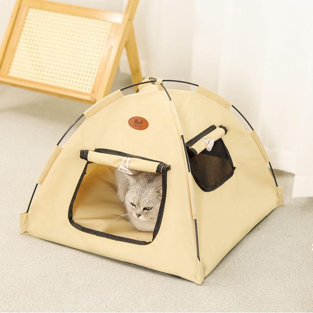 New Foldable Pet Cat Tent Large Breathable Cat Sleep House Stable Closed Design Pet Kennel Indoor Use