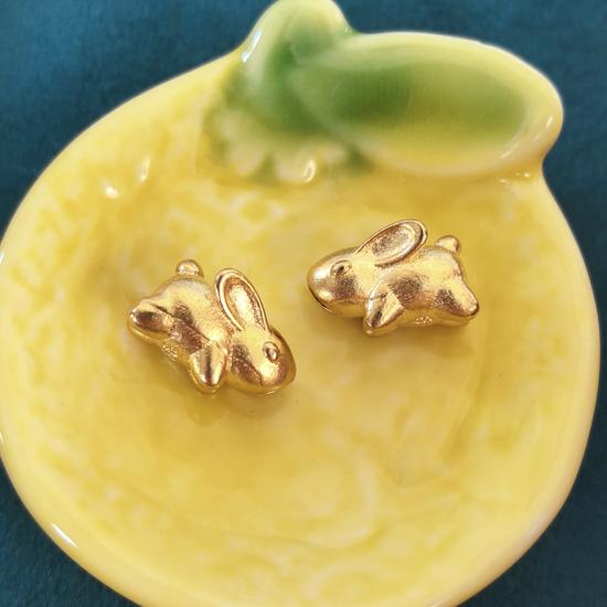 Двенадцать Знаков Зодиака Позолоченные Кролик Латунные Бусины Декоративные Аксессуары 12mm