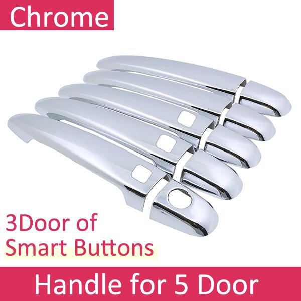 for Toyota Land Cruiser Prado 120 J120 L120 2003~2009 Chrome Door Handle Cover Car Accessories Stickers Trim Set 2005 2007 2008