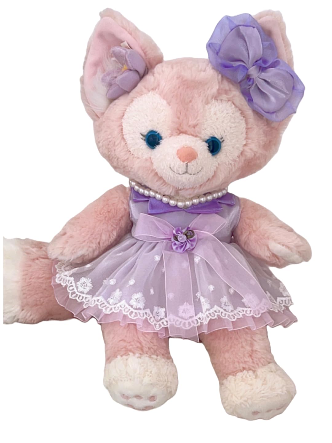 

Плюшевая кукла Stella Lou, размер S, фиолетовое кружевное платье с лентой и жемчугом, подходит для Cookie Ann и костюма в стиле принцессы, маленькая, ожерелье, Rinabelle,