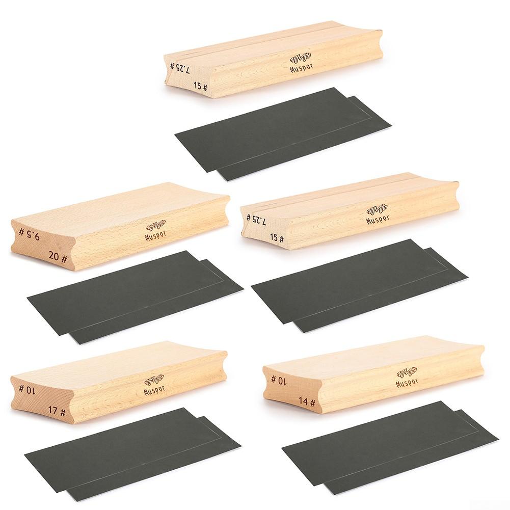 Gitarren- und Bassbau, Bundnivellierung, Gitarrenradius, Zweiwege-Schleifblock