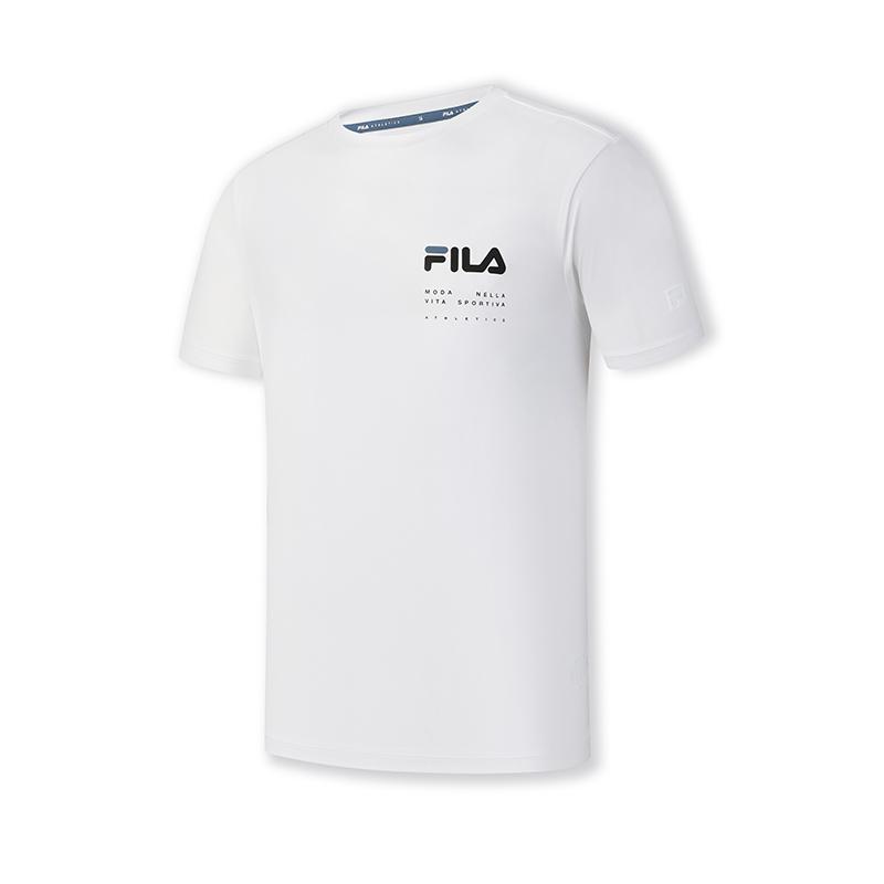 

New FILA Fitness T Shirt Men s Jade White A11M521106F-WT L