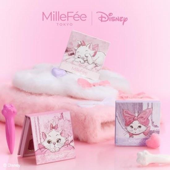 Milfee My Kitty Eye Palette (M05 Siberian/Disney Marie) Cat 4 Colors Eyeshadow Glitter Makeup Yellow Undertone Blue MilleFee Gift Present Marie Disney