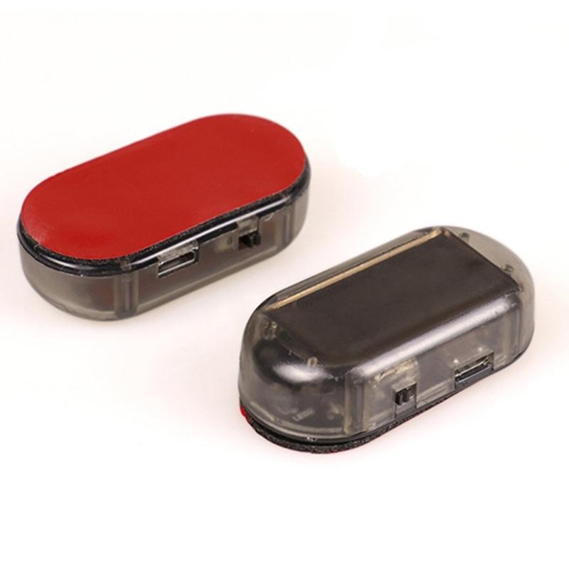 Car Fake Security Light Solar Powered Simulated Dummy Alarm Wireless Warning Antitheft Caution Lamp Flashing Imitation