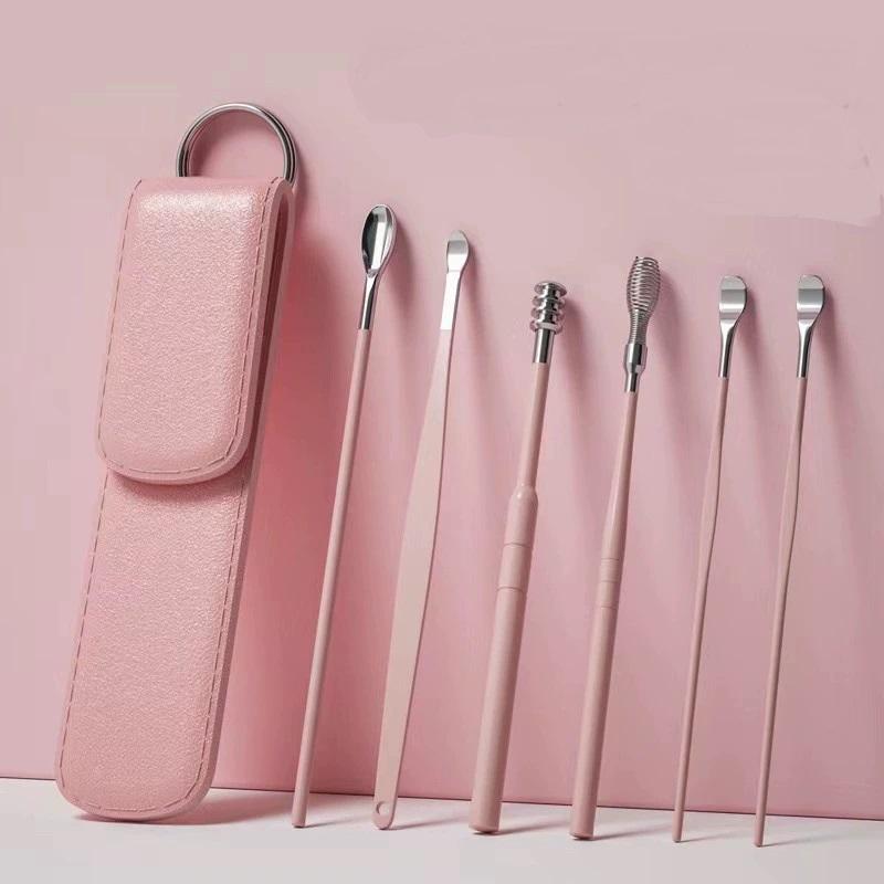 Ear Cleaner Ear Wax Pickers Stainless Steel Earpick Wax Remover Piercing Kit Earwax Curette Spoon Care Ear Clean Tools