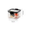 Square Plastic Storage Boxes Plastic Sealed Square Fresh-Keeping Boxes  Spices Storage