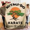Miyagi-Do Karate 2D Flat Pattern Flannel Blanket High quality All Seasons Warmth and Comfort Perfect for Christmas Gifts.DMT0925290