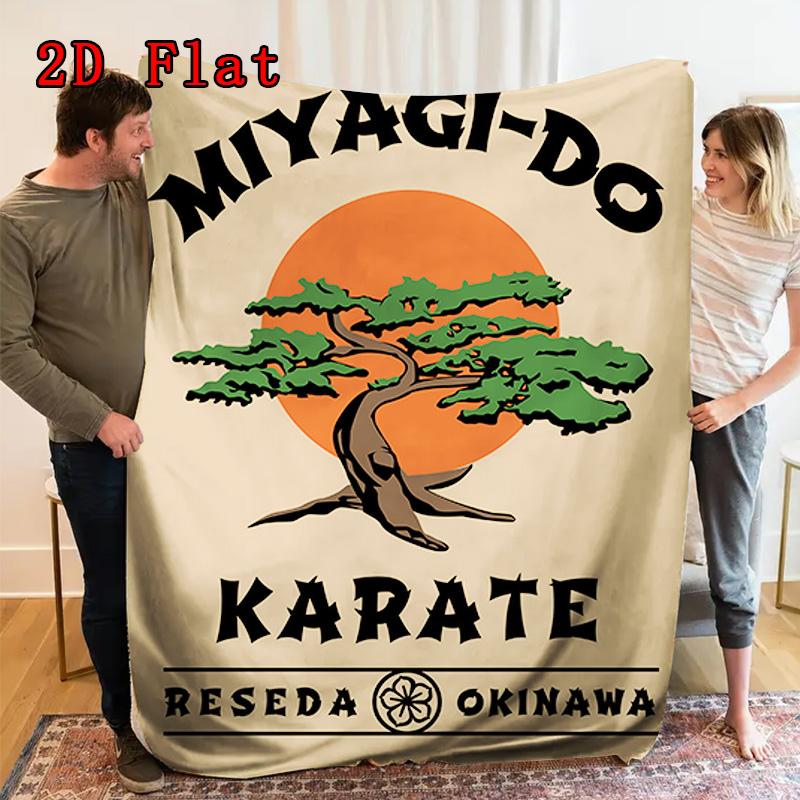 Miyagi-Do Karate 2D Flat Pattern Flannel Blanket High quality All Seasons Warmth and Comfort Perfect for Christmas Gifts.DMT0925290