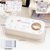 Cartoon Rabbit Pencil Case for Girls - Cute Stationery Storage Box for Elementary School Students