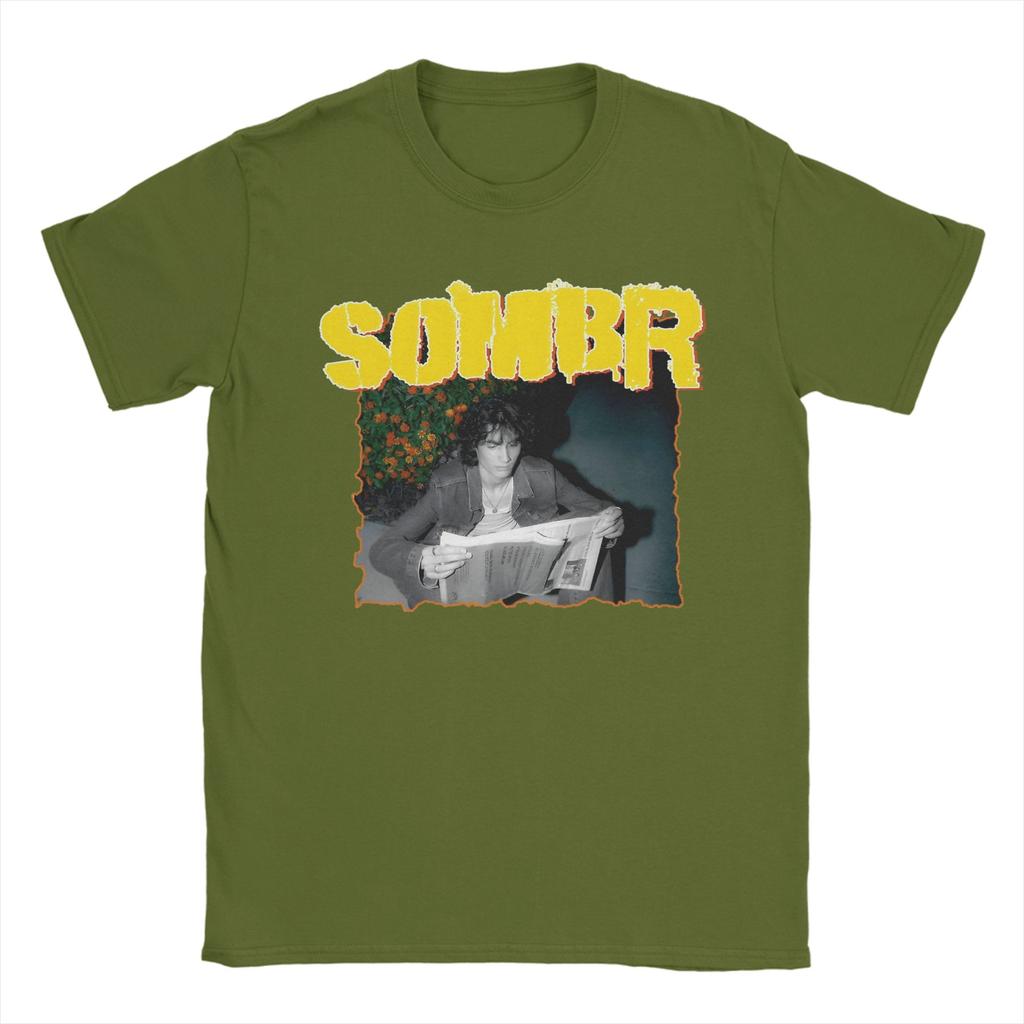 Vintage Singer Sombr T-Shirt Unisex Rundhals Baumwolle T-Shirts Kurzarm T-Shirt Große Größen Oberteile