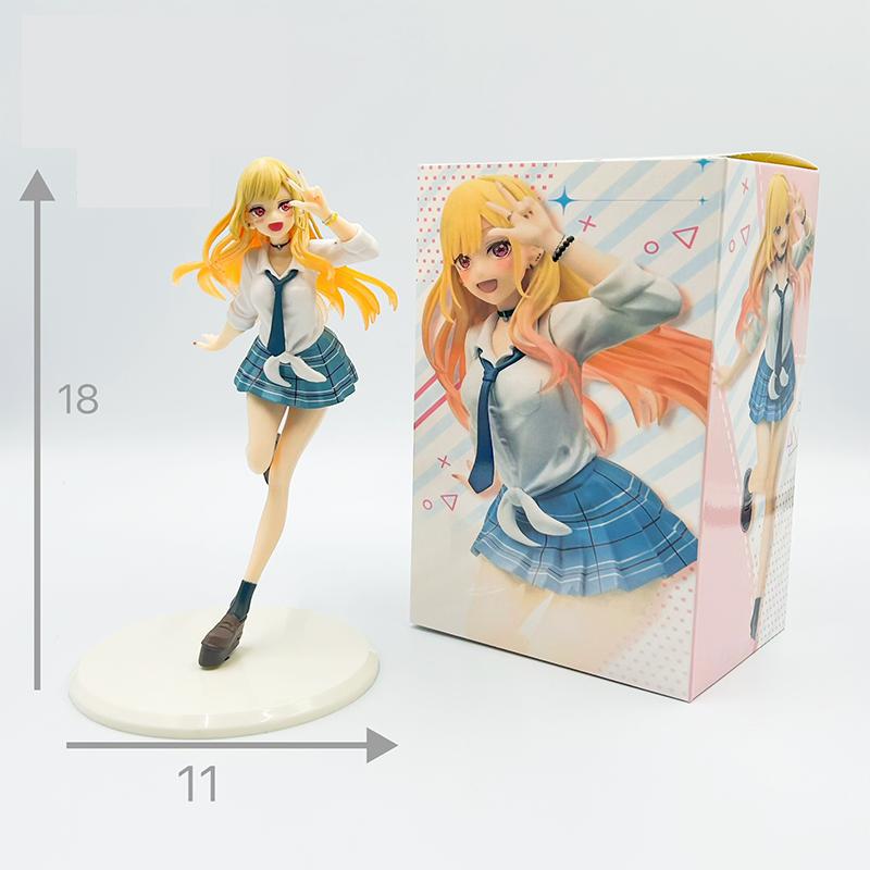 18cm My Dress-Up Darling Anime Figure Kitagawa Marin Black Maid Shizuku Kuroe Statue Collection Decor Model Toy Gift