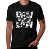 Alaskan Malamute Dog Illustration Pattern Tshirt Big And Tall Crew Neck Tee