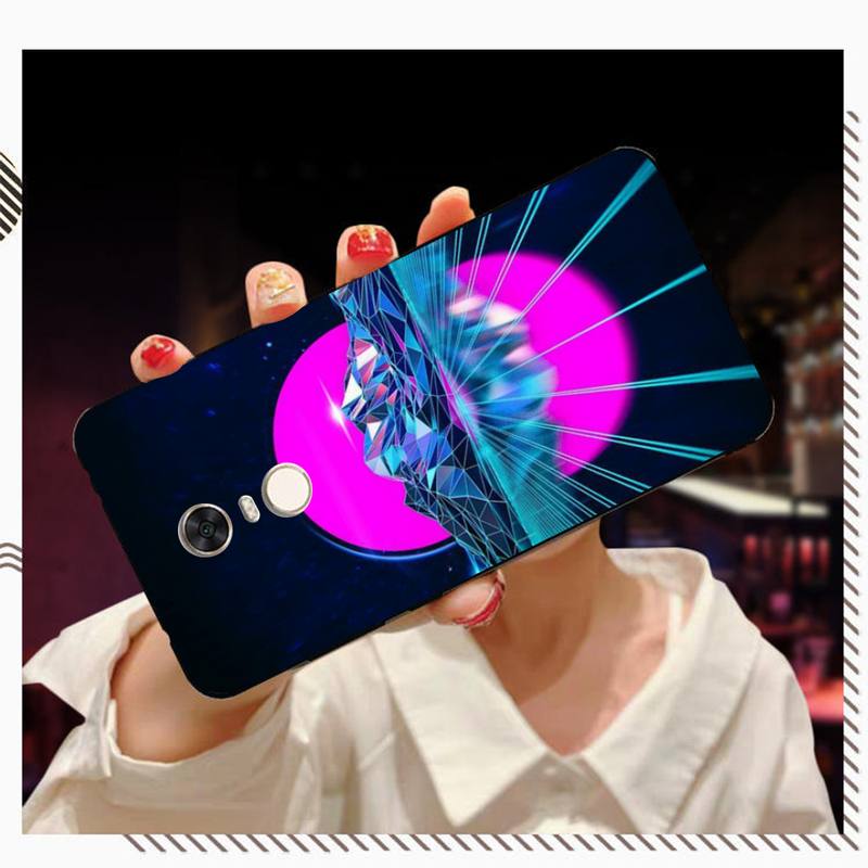 Synthwave Retro 80s Neon Phone Case for Redmi 5 6 7 8 9 A 5plus K20 4X S2 GO 6 K30 pro