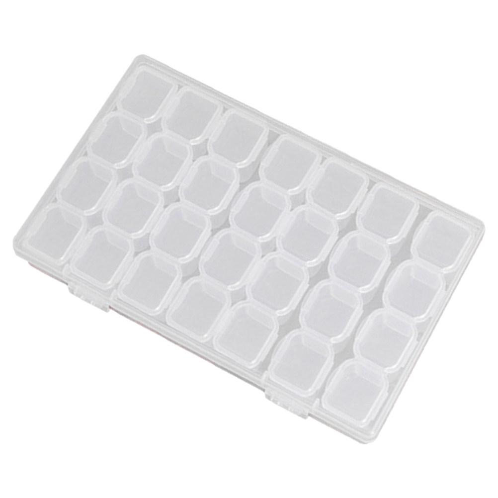 Manicure Organizing Box Clear Plastic Jewelry Storage Case Multi Grid Anti Oxidation Large Capacity Jewelry Organizer Box 17.5X10.7X2.8CM