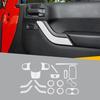 18x Inner Accessory Full Set Decor Trim Cover For Jeep Wrangler JK 2011-17 White