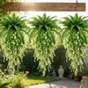 UV Resistant Fake Fern Hanging Plants Plastic Persian Leafs Flower Set  Spring Holiday